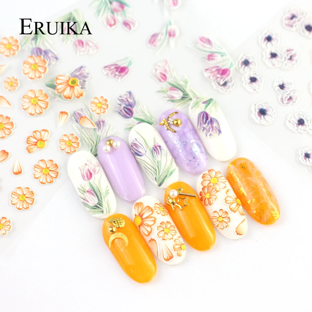 20 Types 5D Acrylic Engraved Nail Art Sticker Colorful White Flower Template Decals Wraps Decor Manicure DIY Nail Decoration
20 Types 5D Acrylic Engraved Nail Art Sticker Colorful White Flower Template Decals Wraps Decor Manicure DIY Nail Decoration