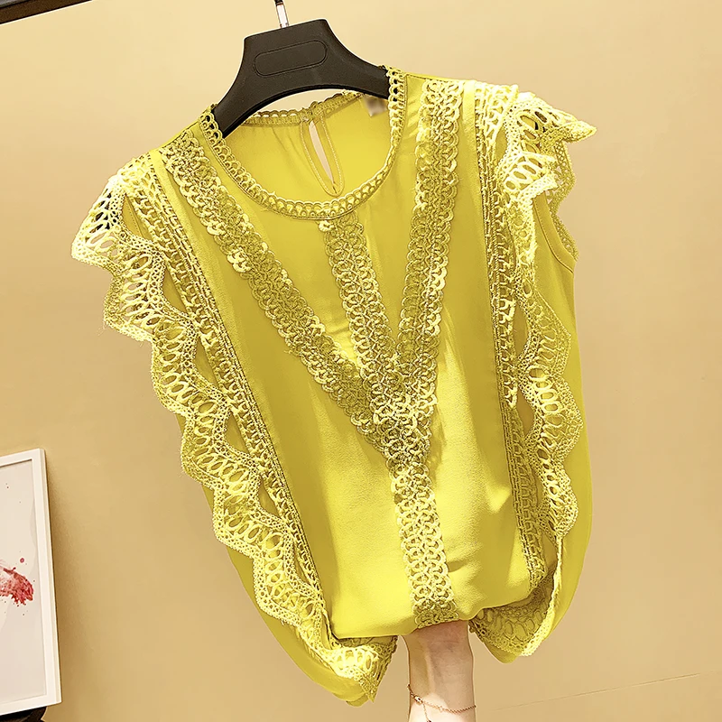 MUMUZI 2019 new spring summer women lace chiffon blouse patchwork shirts office lady sleeveless solid loose casual tops
MUMUZI 2019 new spring summer women lace chiffon blouse patchwork shirts office lady sleeveless solid loose casual tops