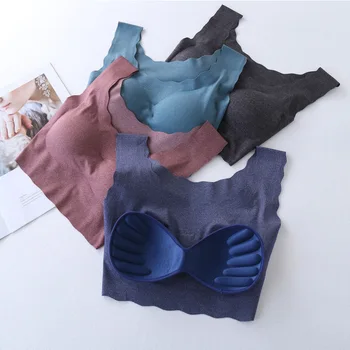 New high-end Export Women's seamless Tube Tops Lady Indentation sleep brassiere Ms soft breathable quick drying Bras 4 Colors
New high-end Export Women's seamless Tube Tops Lady Indentation sleep brassiere Ms soft breathable quick drying Bras 4 Colors