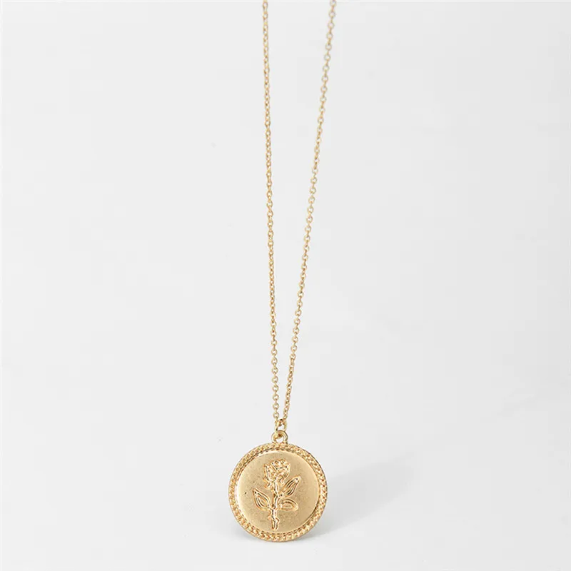 ROMAD Coin Neckalce for Women Gold Color Rose Pendant & Necklace Sun Women Vintage Chain Necklace Boho Jewelry R4
ROMAD Coin Neckalce for Women Gold Color Rose Pendant & Necklace Sun Women Vintage Chain Necklace Boho Jewelry R4