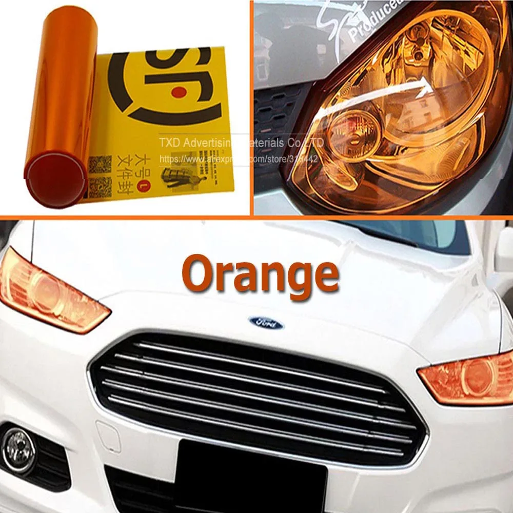 0.3x9m/Roll Orange Glossy head light protection vinyl film Car headlight tint film Orange head light film by free shipping
0.3x9m/Roll Orange Glossy head light protection vinyl film Car headlight tint film Orange head light film by free shipping