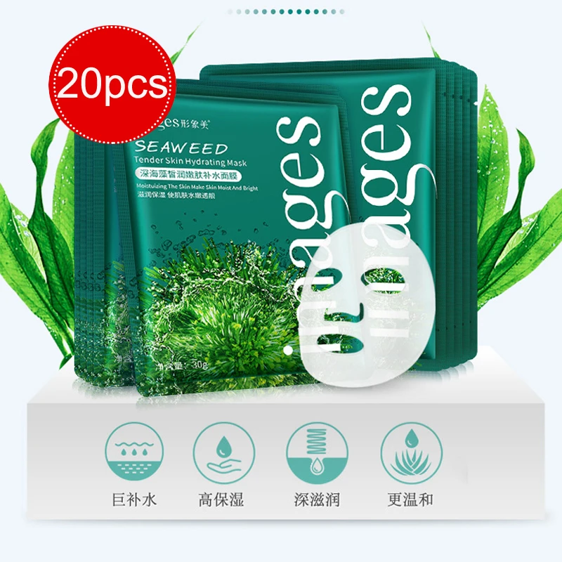 Professional Face Mask 2/5/10/20pcs Seaweed Moisturizing Masks Hydrating Smooth Shrink Pores Skin Care Facial Mask Women Beauty
Professional Face Mask 2/5/10/20pcs Seaweed Moisturizing Masks Hydrating Smooth Shrink Pores Skin Care Facial Mask Women Beauty