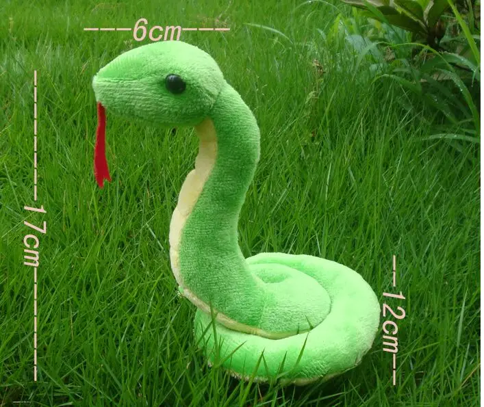 

about 17cm creative plush green snake toy soft small snake doll gift s1941