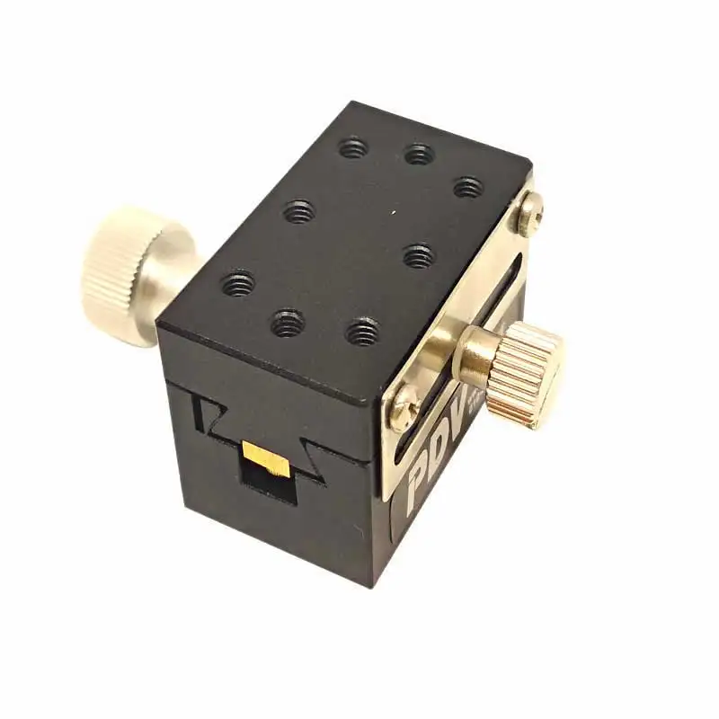PT-SD40S Ordinary manual translation, rack and pinion X-axis displacement slide, surface treatment anodized black
PT-SD40S Ordinary manual translation, rack and pinion X-axis displacement slide, surface treatment anodized black