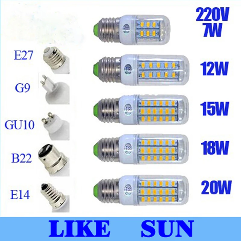 FREE SHIPPING 10pcs/lot Low Price HIGH POWER 220V SMD 5730 chip cron lamp E27/E14/B22/G9 7w/ 12w/15w/18w/20w led corn lamps
FREE SHIPPING 10pcs/lot Low Price HIGH POWER 220V SMD 5730 chip cron lamp E27/E14/B22/G9 7w/ 12w/15w/18w/20w led corn lamps