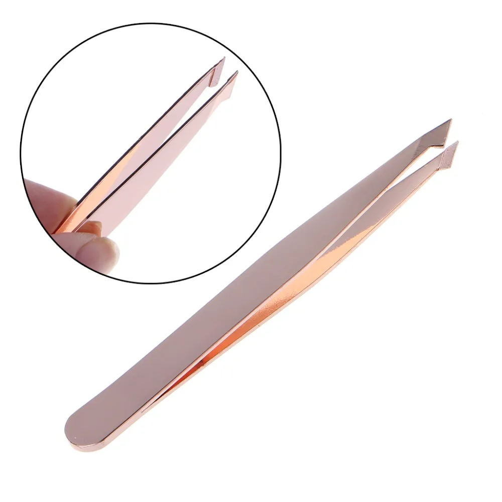 Rose Gold Pro Eyebrow Tweezers Hair Beauty Slanted Stainless Steel Tweezer Makeup Tool for Face Hair Removel #11
Rose Gold Pro Eyebrow Tweezers Hair Beauty Slanted Stainless Steel Tweezer Makeup Tool for Face Hair Removel #11