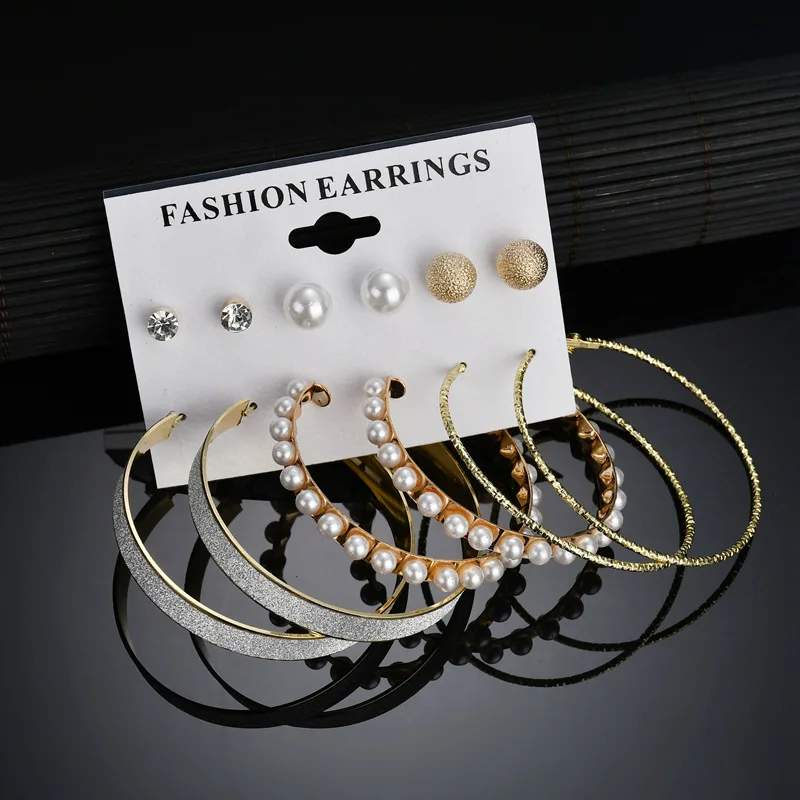 Terreau Kathy 2017 New Acrylic 9 Pair/Sets Simulated Pearl Crystal Big Circle Earrings For Women Fashion Earrings Jewelry
Terreau Kathy 2017 New Acrylic 9 Pair/Sets Simulated Pearl Crystal Big Circle Earrings For Women Fashion Earrings Jewelry
