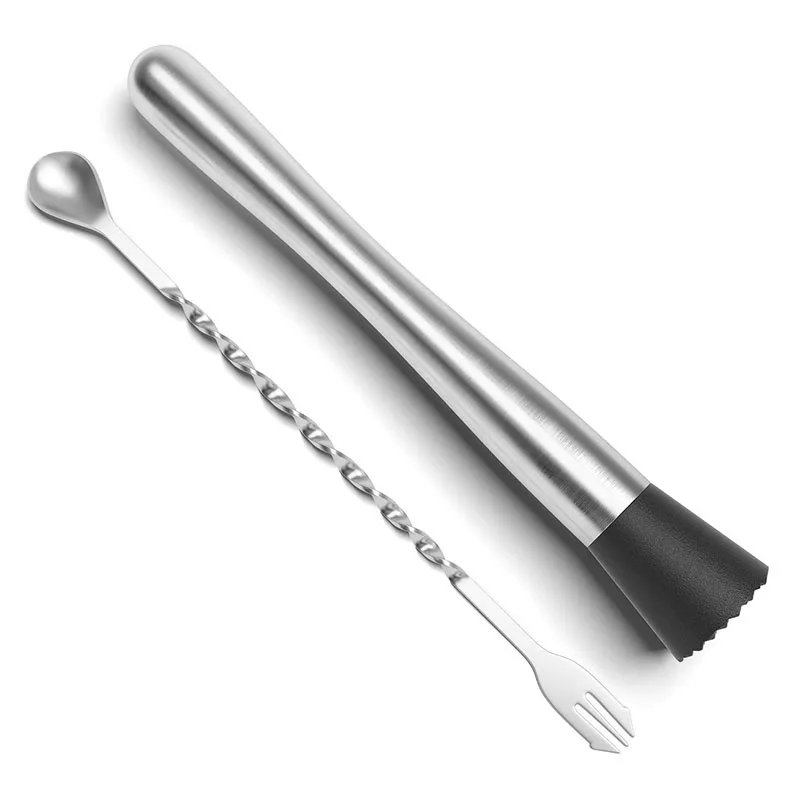 Stainless Steel Mojito Cocktail Muddler Mixing Spoon crush spices fruit Drink Mixer blender hammer ice crasher manual bar tools | Дом и сад