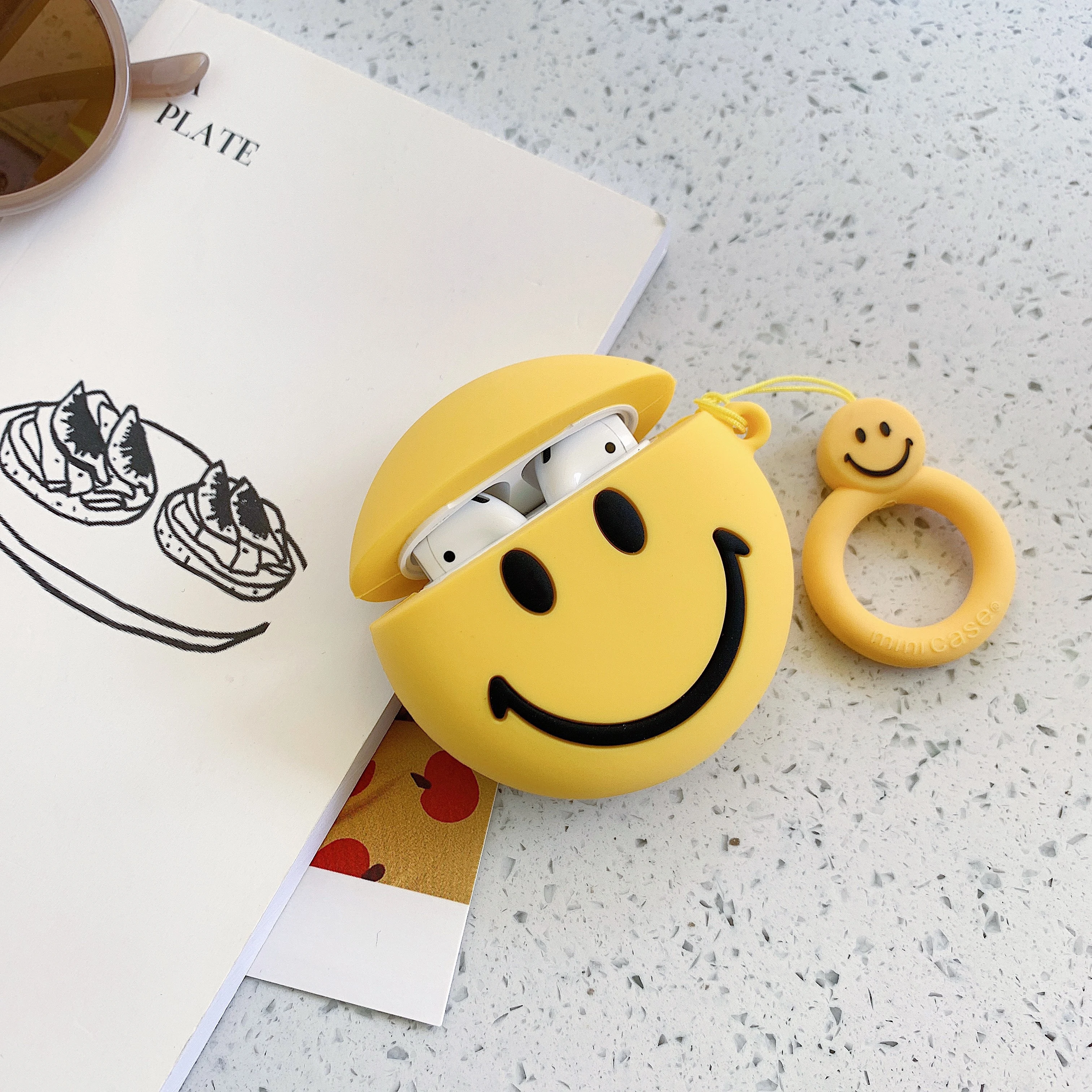 3D Cute Cartoon Emoji Smile Face Anti-lost Silicone Case for Apple Airpods 1 2 Wireless Earphone Headset Cover Charging Box
3D Cute Cartoon Emoji Smile Face Anti-lost Silicone Case for Apple Airpods 1 2 Wireless Earphone Headset Cover Charging Box