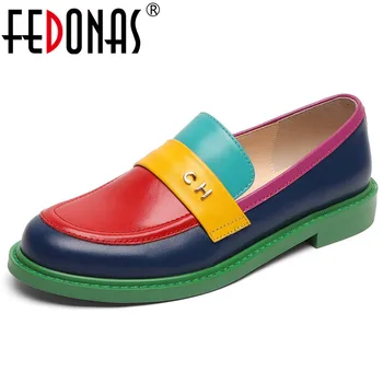 FEDONAS Spring Summer Fashion Mixed Colors Genuine Leather Women Pumps Shallow Slip On High Heels Loafers Office Shoes Woman
FEDONAS Spring Summer Fashion Mixed Colors Genuine Leather Women Pumps Shallow Slip On High Heels Loafers Office Shoes Woman