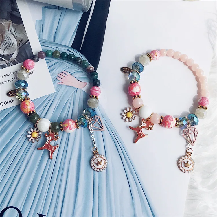New Bohemia Ethnic Sweet Girl Flowers Stone Deer Imitation Pearl Crown Pendant Multicolor Beads Bracelets Women
New Bohemia Ethnic Sweet Girl Flowers Stone Deer Imitation Pearl Crown Pendant Multicolor Beads Bracelets Women