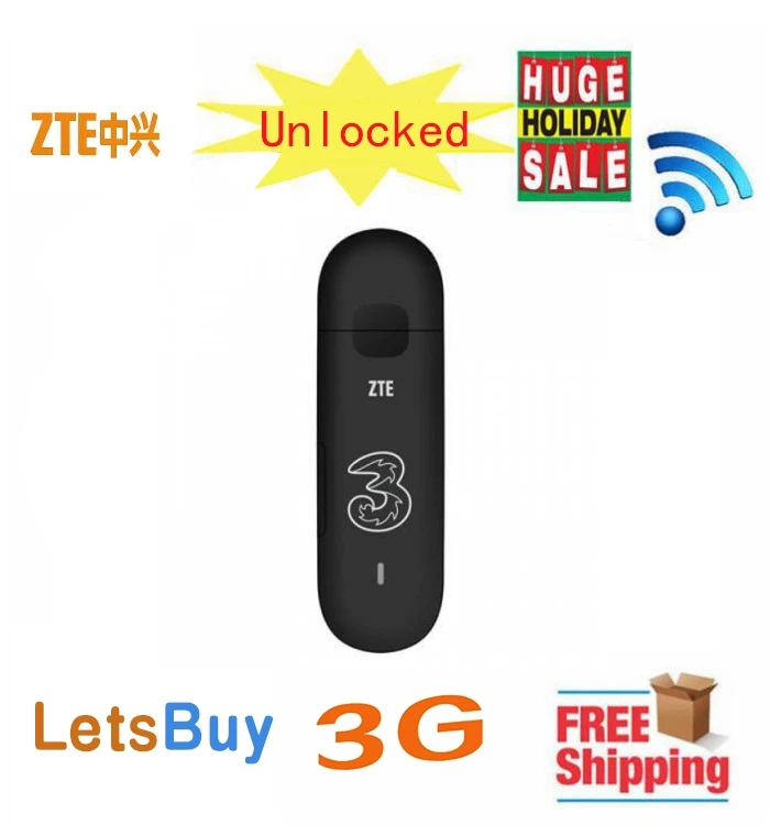 

Unlocked ZTE MF112 7.2Mbps wireless Modem 3g HSDPA/UMTS: 850/1900/2100Mhz