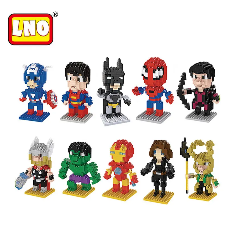 Full Set 10 Styles LNO Particle Toys Building Blocks Super Hero Batman Captain America Series Mini Brick Assembly Model For Kids
Full Set 10 Styles LNO Particle Toys Building Blocks Super Hero Batman Captain America Series Mini Brick Assembly Model For Kids