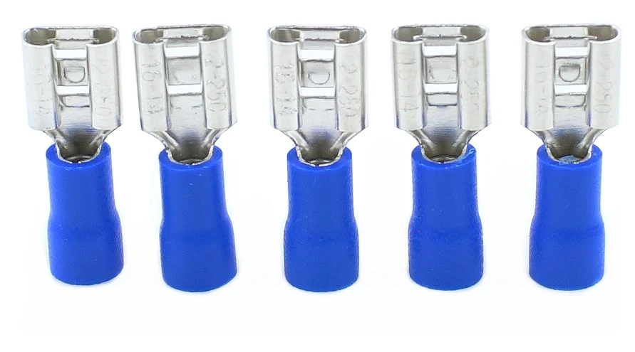FDD2-250 blue Female Insulated Electrical Crimp Terminal for 1.5-2.5mm2 Connectors Cable Wire Connector
FDD2-250 blue Female Insulated Electrical Crimp Terminal for 1.5-2.5mm2 Connectors Cable Wire Connector