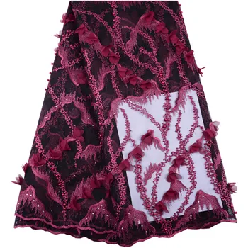 Latest French Lace 3D Flower Embroidered Tulle Lace Fabric With Beads And Stones Fashion Design High Quality Net Lace 1446
Latest French Lace 3D Flower Embroidered Tulle Lace Fabric With Beads And Stones Fashion Design High Quality Net Lace 1446