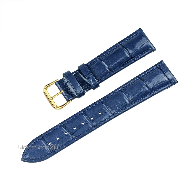 Blue Green Pink Alligator Crocodile Grain Genuine Leather Watch Band Strap Gold Pin Buckle 18mm 20mm 22mm
Blue Green Pink Alligator Crocodile Grain Genuine Leather Watch Band Strap Gold Pin Buckle 18mm 20mm 22mm