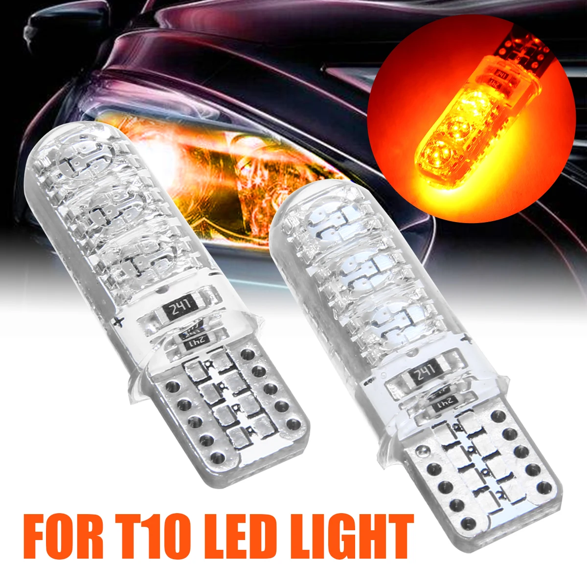 10pcs T10 5050 6SMD LED Car Canbus No Error Width License Plate Light Bulb Tail Side Turn Signal Lamp Super Bright Orange Lights
10pcs T10 5050 6SMD LED Car Canbus No Error Width License Plate Light Bulb Tail Side Turn Signal Lamp Super Bright Orange Lights