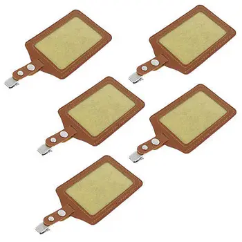 5 Pcs Brown Faux Leather Vertical ID Name Badge Card Holders w Clips 
5 Pcs Brown Faux Leather Vertical ID Name Badge Card Holders w Clips