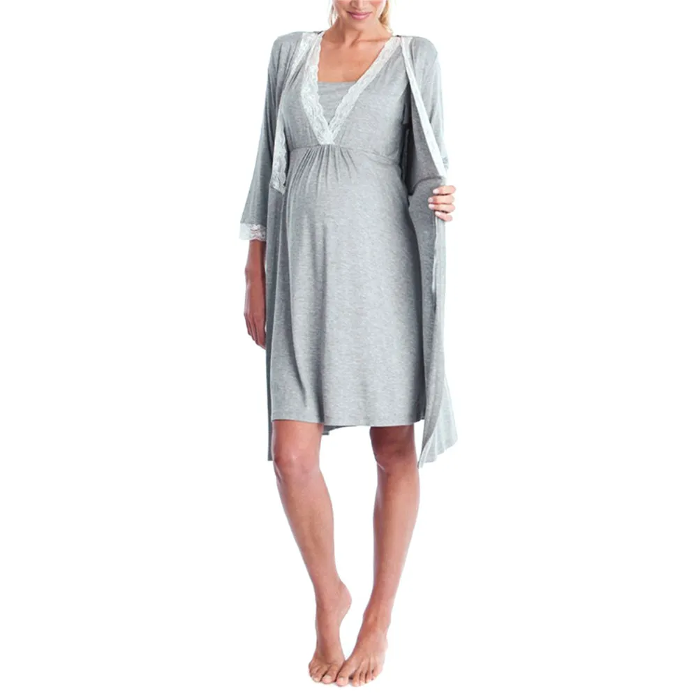 Womens Lace Pregnancy Dress Casual Nursing Baby For Maternity Dresses Pajamas Night-Rob Dress Robe Femme Enceinte
Womens Lace Pregnancy Dress Casual Nursing Baby For Maternity Dresses Pajamas Night-Rob Dress Robe Femme Enceinte