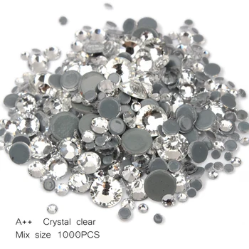 Mix size crystal clear A++ High quality Hot fix Rhinestone SS6-SS30 1000pcs/lotCrsytals and stones For Luxury Dress
Mix size crystal clear A++ High quality Hot fix Rhinestone SS6-SS30 1000pcs/lotCrsytals and stones For Luxury Dress