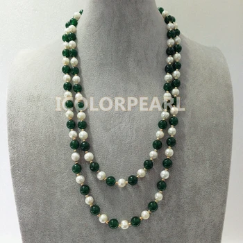 WEICOLOR 125-130cmLong 9-10mm Dark Green Bead And Nearround White Real Freshwater Pearl Sweater Jewelry Sweater Necklace.
WEICOLOR 125-130cmLong 9-10mm Dark Green Bead And Nearround White Real Freshwater Pearl Sweater Jewelry Sweater Necklace.