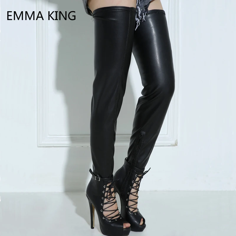 Knee High Platform Boots High Heels Black Leather Thigh High Womens Long Boots Extreme Sexy Stiletto Heels Lace Up Ladies Shoes
Knee High Platform Boots High Heels Black Leather Thigh High Womens Long Boots Extreme Sexy Stiletto Heels Lace Up Ladies Shoes