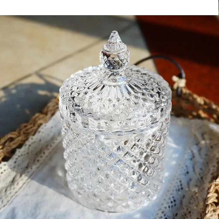 Roman Nordic storage crystal glass jar of sugar pot jewelry decoration furnishing articles wedding desktop candy storage decor
Roman Nordic storage crystal glass jar of sugar pot jewelry decoration furnishing articles wedding desktop candy storage decor