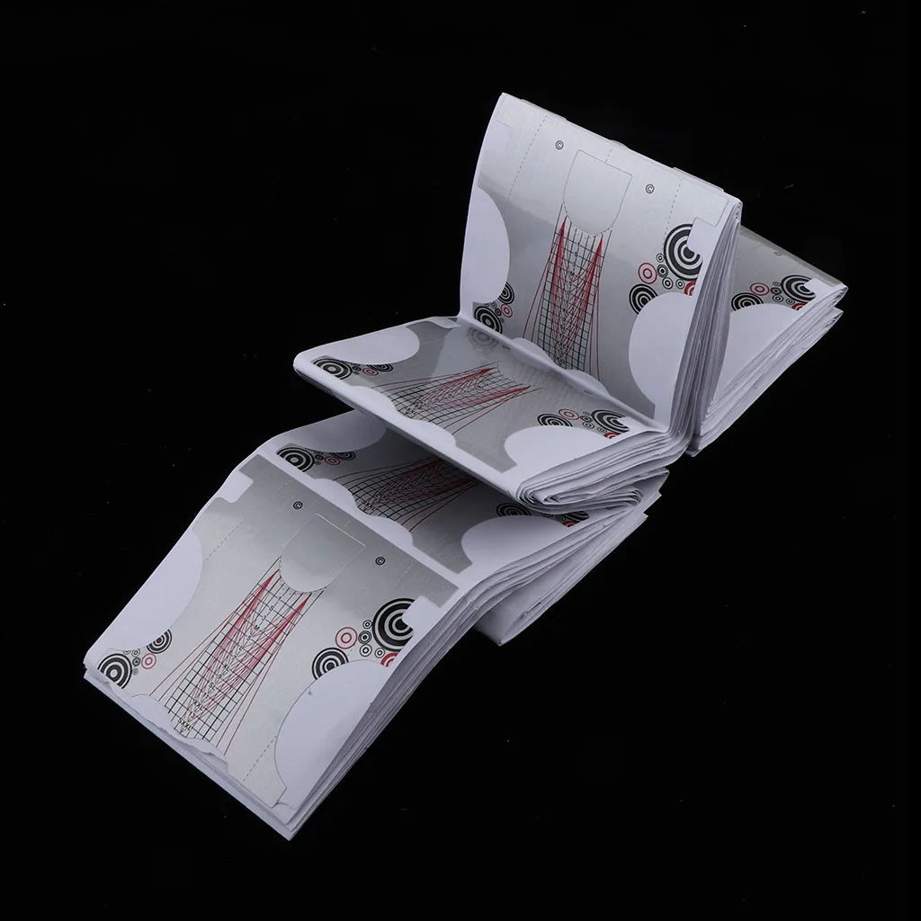 100pcs Square Nail Art Tips Extension Guide Form Stickers For Acrylic UV Gels Gray 100pcs Square Nail Art Tips Extension Guide Form Stickers For Acrylic UV Gels Gray