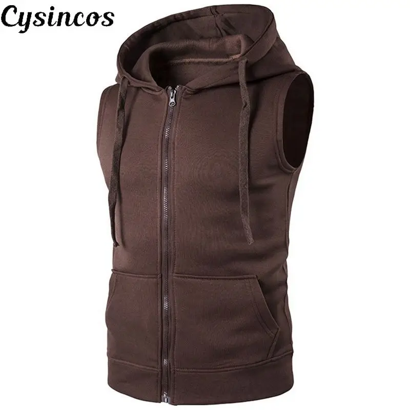 CYSINCOS New Solid Vest Men Fashion Sleeveless Hoodies Cardigans Jacket Autumn Causal Zipper Pockets Vest Waistcoat Clothes
CYSINCOS New Solid Vest Men Fashion Sleeveless Hoodies Cardigans Jacket Autumn Causal Zipper Pockets Vest Waistcoat Clothes