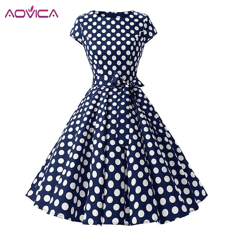 Aovica 2018 Women Robe Swing Dress Retro Pin Up Vintage 1950s Rockabilly Dot Summer female Dresses Elegant Tunic Vestidos
Aovica 2018 Women Robe Swing Dress Retro Pin Up Vintage 1950s Rockabilly Dot Summer female Dresses Elegant Tunic Vestidos