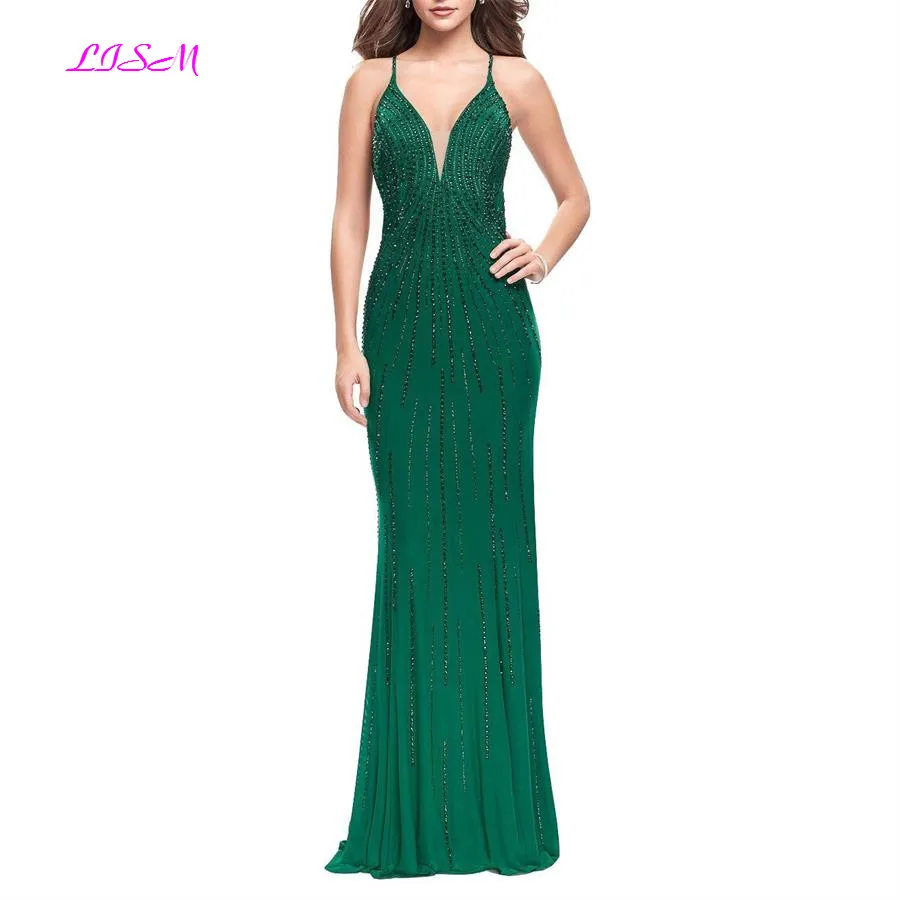 Luxury Green V-Neck Mermaid Evening Dress Long Beadings Evening Gowns High Quality Sweep Train Prom Dresses Vestido de festa
Luxury Green V-Neck Mermaid Evening Dress Long Beadings Evening Gowns High Quality Sweep Train Prom Dresses Vestido de festa