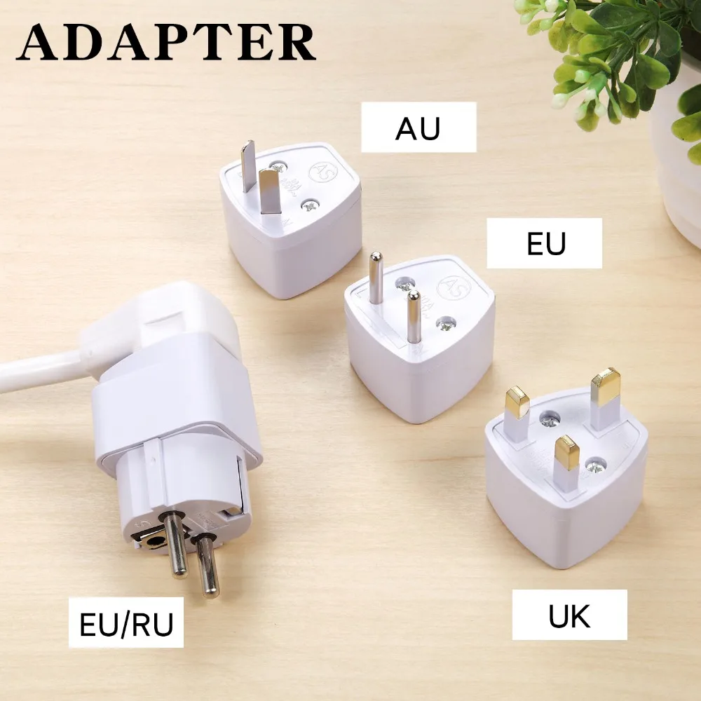 Universal UK AU to EU RU Power Socket Plug Travel Charger Adapter Converter WHITE EU RU Security Adapter
Universal UK AU to EU RU Power Socket Plug Travel Charger Adapter Converter WHITE EU RU Security Adapter