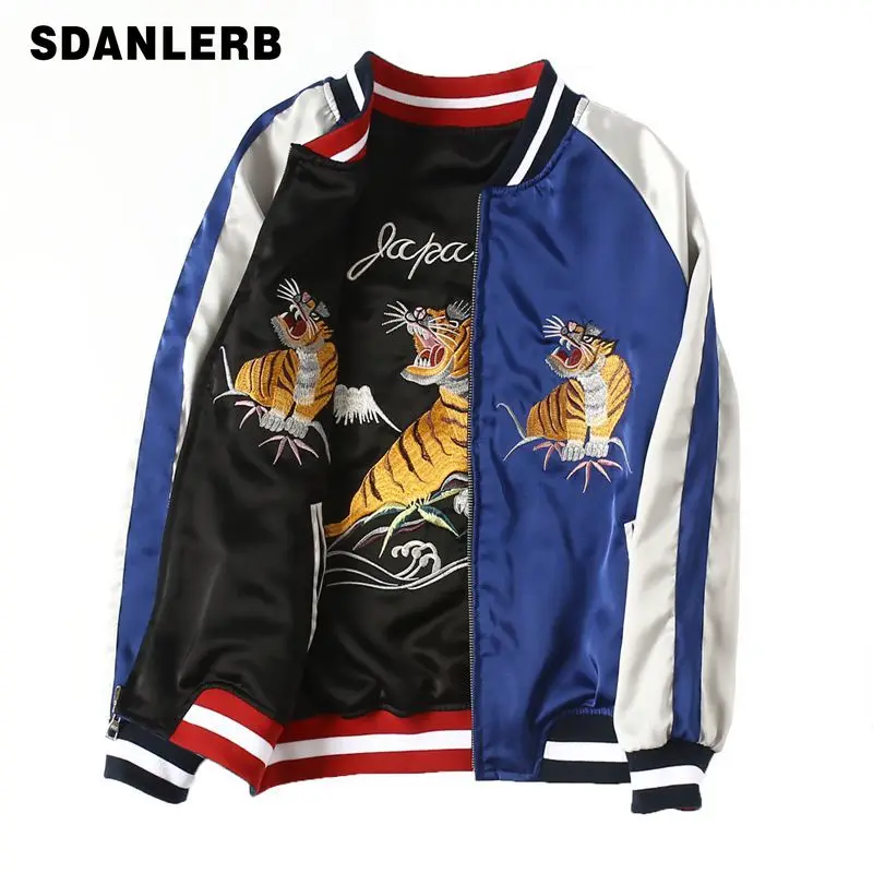 Yokosuka Tiger Embroidery Jacket Women and Men on Both Sides Wear Couple's Long-sleeved Bomber Jacket Loose Basic Coats Outfits
Yokosuka Tiger Embroidery Jacket Women and Men on Both Sides Wear Couple's Long-sleeved Bomber Jacket Loose Basic Coats Outfits
