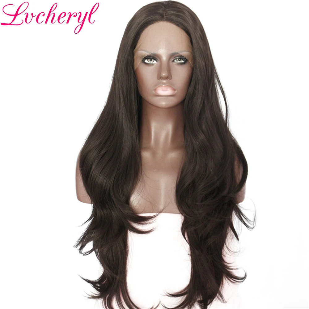 Lvcheryl High Temperature Fiber Hair Dark Brown 4# Hand Tied Natural Long Wavy Synthetic Lace Front Wigs for Women
Lvcheryl High Temperature Fiber Hair Dark Brown 4# Hand Tied Natural Long Wavy Synthetic Lace Front Wigs for Women