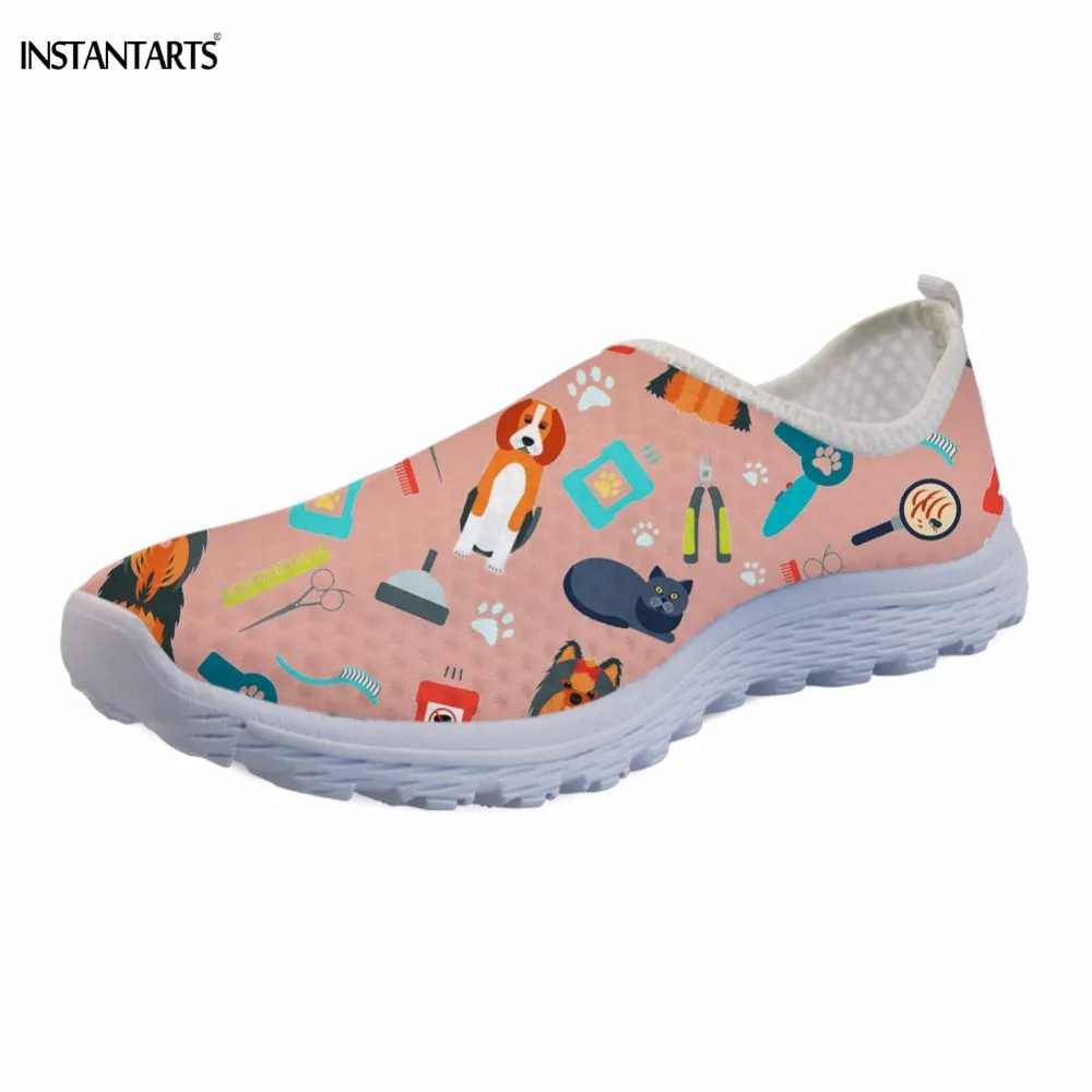 INSTANTARTS Slip On Running Shoes for Woman Cute Veterinarian Beagle/Schnauzer Print Mesh Sneakers Outdoor Summer Jogging Shoes 
INSTANTARTS Slip On Running Shoes for Woman Cute Veterinarian Beagle/Schnauzer Print Mesh Sneakers Outdoor Summer Jogging Shoes