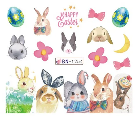 Nail Art Sticker Water Decals Nails Tattoo Slider Hello Easter Rabbit Bow Knot Designs Decoration Stickers Manicure Foil Wraps
Nail Art Sticker Water Decals Nails Tattoo Slider Hello Easter Rabbit Bow Knot Designs Decoration Stickers Manicure Foil Wraps