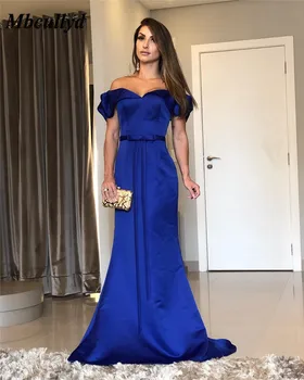 Mbcullyd Mermaid Prom Dresses 2019 Long Floor Length Royal Blue Evening Dress For Women Off Shoulder Ruffled Robe de soiree 
Mbcullyd Mermaid Prom Dresses 2019 Long Floor Length Royal Blue Evening Dress For Women Off Shoulder Ruffled Robe de soiree