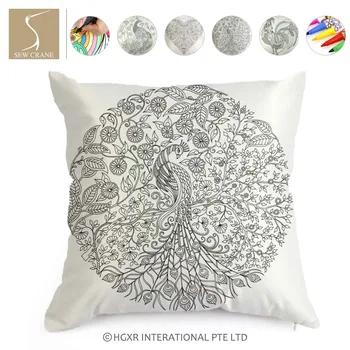 Floral Sweetheart Peacock Rooster Creativity DIY Pillowcase Coloring Custhion Graffiti Pillow Cover with Colouring Pens, 18inch
Floral Sweetheart Peacock Rooster Creativity DIY Pillowcase Coloring Custhion Graffiti Pillow Cover with Colouring Pens, 18inch
