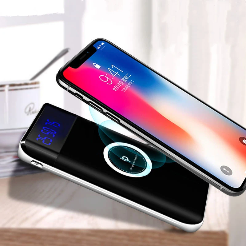Qi wireless charging Power Bank 10000mAh Charger Wireless External Battery Pack Bank For iPhone Samsung
Qi wireless charging Power Bank 10000mAh Charger Wireless External Battery Pack Bank For iPhone Samsung