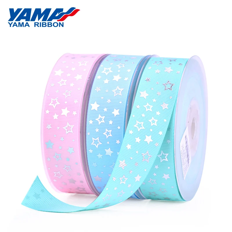 YAMA Foil Stamping Silver Stars Printed Ribbon 25mm 1" inch 100Yards/roll Diy Gifts Packing Wedding Party Decoration Ribbons
YAMA Foil Stamping Silver Stars Printed Ribbon 25mm 1" inch 100Yards/roll Diy Gifts Packing Wedding Party Decoration Ribbons