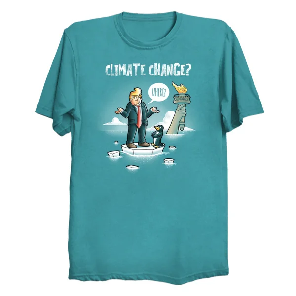 NEW Printed Men T Shirt Cotton tshirt Climate change 2 O-Neck Short-Sleeve Women T-Shirt