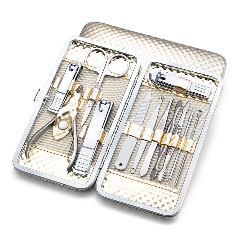 12pcs/set Nail Manicure Pedicure Set Clipper Scissors Tweezers Tool with Case for Nail Art QRD88
12pcs/set Nail Manicure Pedicure Set Clipper Scissors Tweezers Tool with Case for Nail Art QRD88