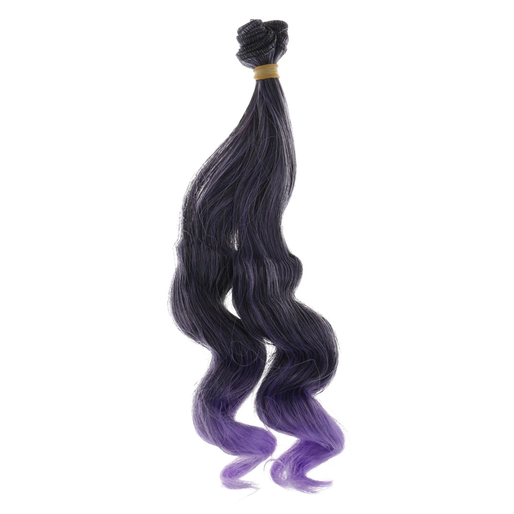 MagiDeal Lovely Handmade Heat Resistant Doll Curly Wig for 1/3 1/4 1/6 BJD Doll Making and Repair Supplies