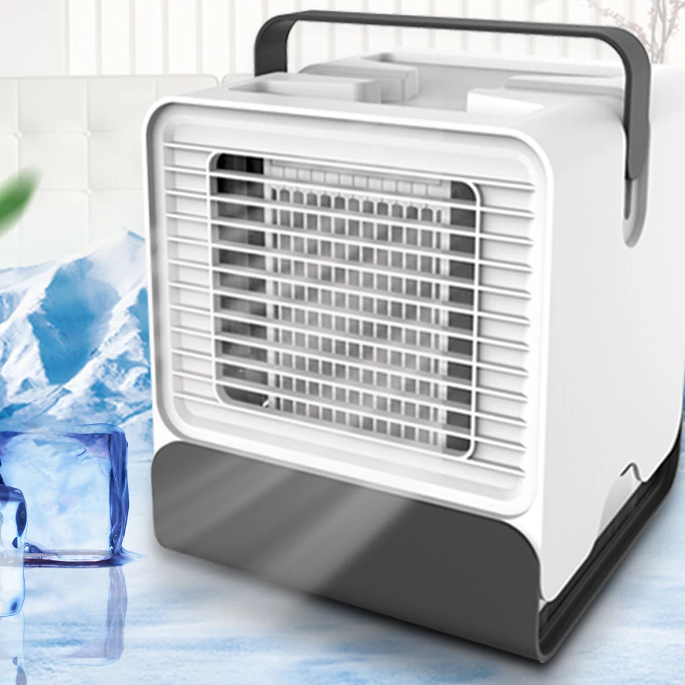 Mini Portable Air Conditioner Fan USB Desktop Air Cooler Office Dormitory Cooling Mobile Fan ventilador with LED Light
Mini Portable Air Conditioner Fan USB Desktop Air Cooler Office Dormitory Cooling Mobile Fan ventilador with LED Light