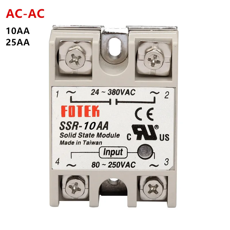 Solid state relay AC-AC SSR-10AA/25AA 24-380V AC TO 80-250V AC SSR white shell Single phase Solid state relay Free Shipping
Solid state relay AC-AC SSR-10AA/25AA 24-380V AC TO 80-250V AC SSR white shell Single phase Solid state relay Free Shipping