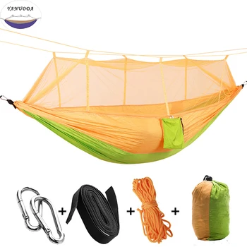 High Strength Double Person Hammock Portable Camping Furniture Outdoor Travel Kits Stitching Hammock
High Strength Double Person Hammock Portable Camping Furniture Outdoor Travel Kits Stitching Hammock