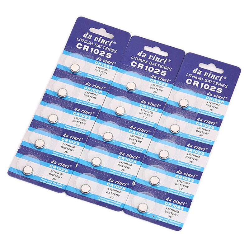 15pcs 3cards CR1025 Button Batteries DL1025 BR1025 KL1025 Cell Coin Lithium Li-ion Battery 3V CR1025 Watch Electronic Toy Remote
15pcs 3cards CR1025 Button Batteries DL1025 BR1025 KL1025 Cell Coin Lithium Li-ion Battery 3V CR1025 Watch Electronic Toy Remote