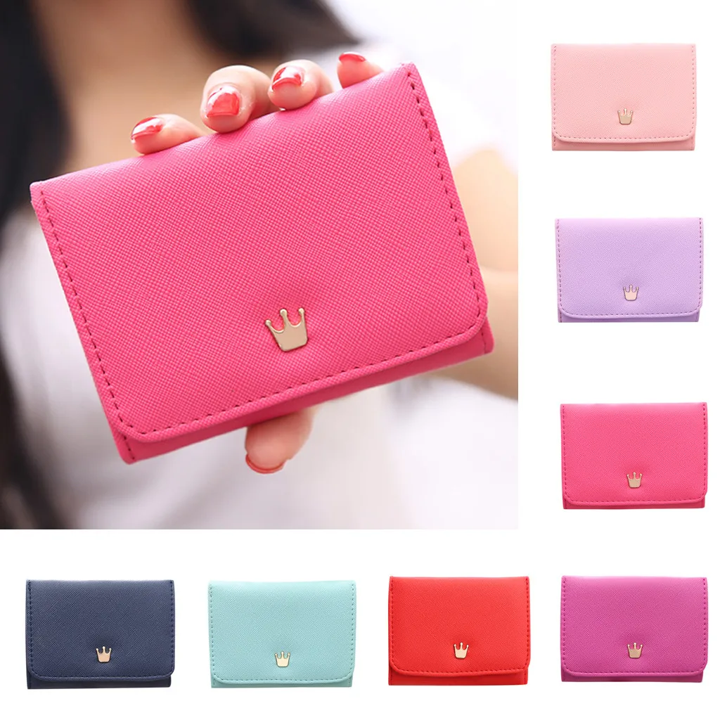 Candy colors Women Wallets Crown Decorated Mini Money Purses Small Coin Purse Card Holder Bag portefeuille femme
Candy colors Women Wallets Crown Decorated Mini Money Purses Small Coin Purse Card Holder Bag portefeuille femme