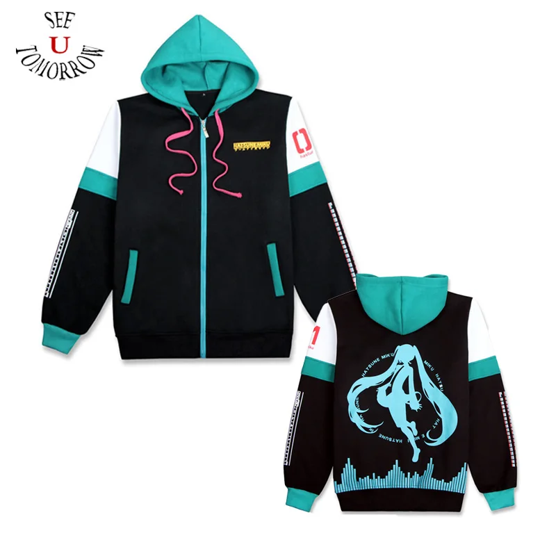 New Hatsune Miku Cosplay Costumes Women/Giles Hoodies & Sweatshirts Cotton Long Sleeved Hooded Fleece Thick Coat Cotton Tops
New Hatsune Miku Cosplay Costumes Women/Giles Hoodies & Sweatshirts Cotton Long Sleeved Hooded Fleece Thick Coat Cotton Tops
