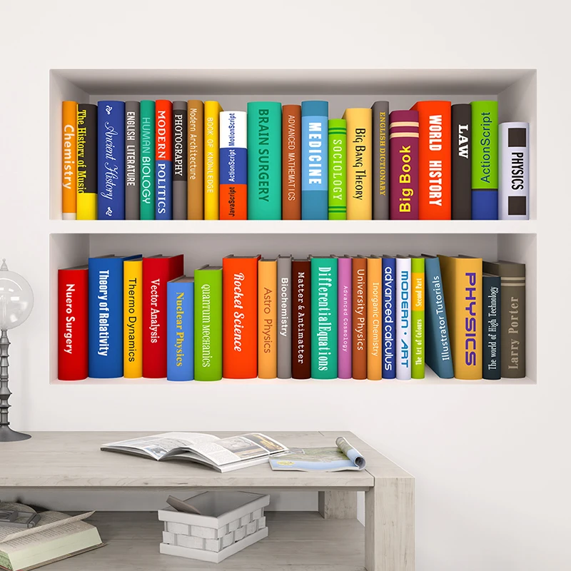 3d Effect Bookshelf Wall Stickers Office Study Room Decor Living Room Bedroom PVC Poster Mural Art DIY Home Decals
3d Effect Bookshelf Wall Stickers Office Study Room Decor Living Room Bedroom PVC Poster Mural Art DIY Home Decals